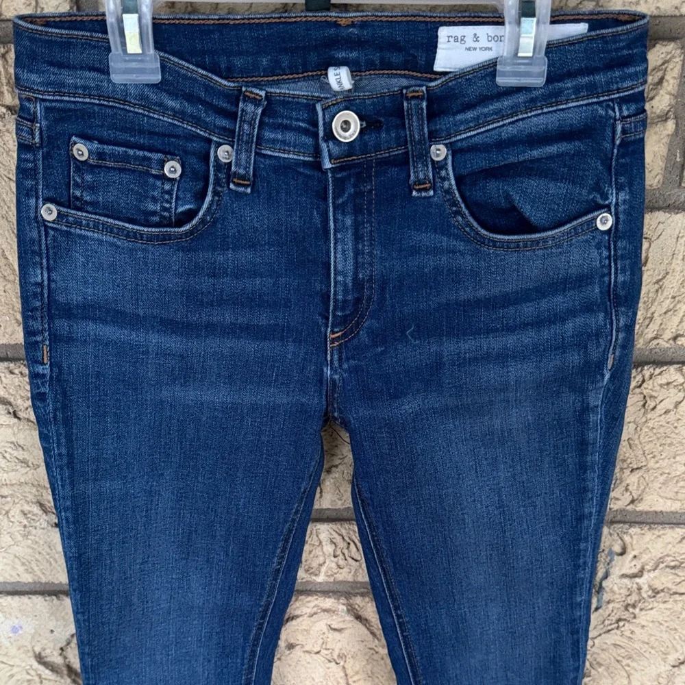 Rag & Bone Dark Blue Skinny Ankle Jeans Size 25